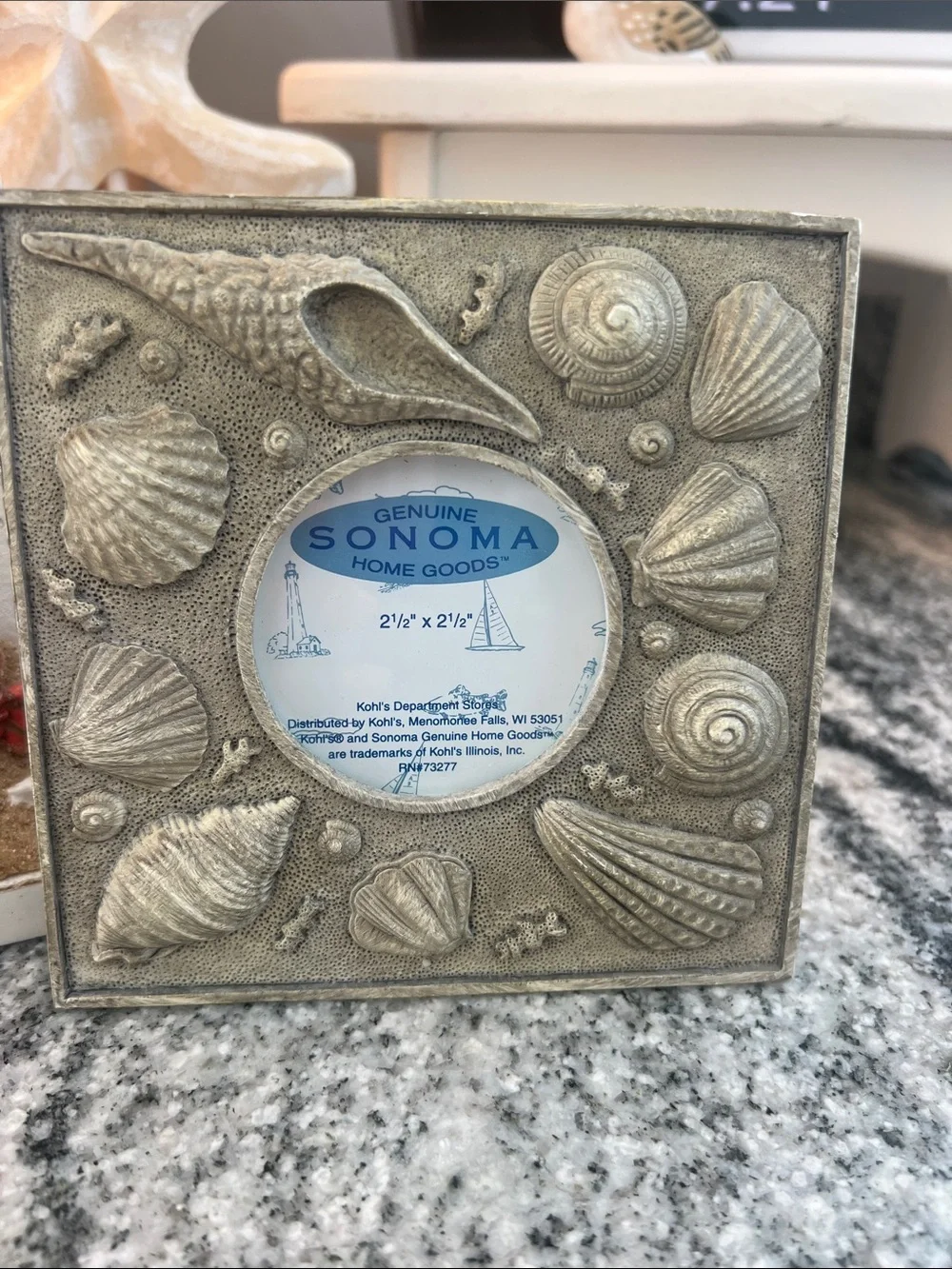 Sonoma Coastal Beach Crab and Shell Two-Piece Picture Frame Set